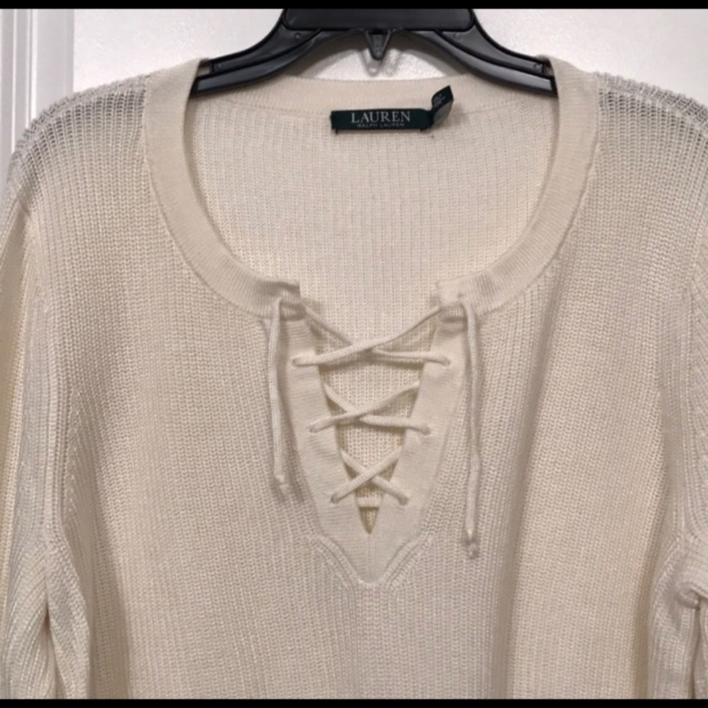 Ralph Lauren tie up sweater ✨
